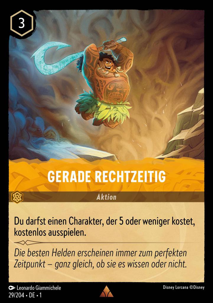 Gerade rechtzeitig