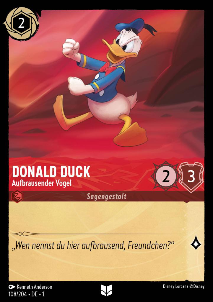 Donald Duck - Aufbrausender Vogel