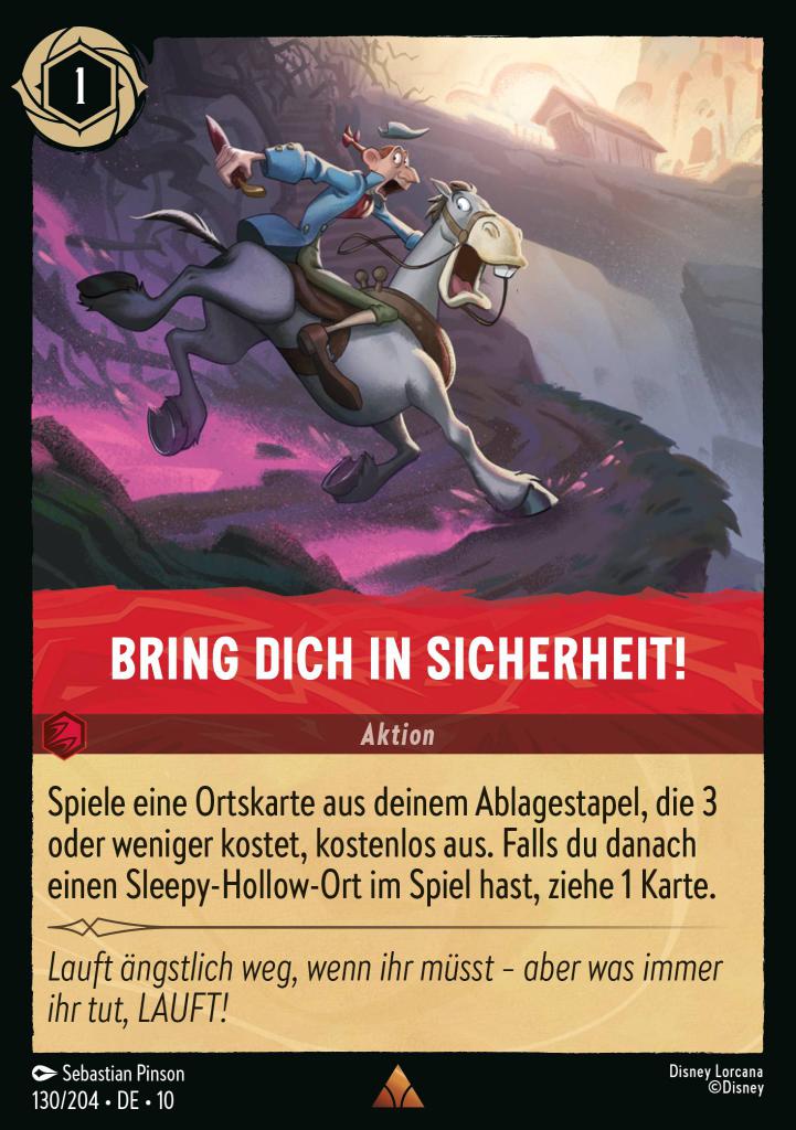 Bring dich in Sicherheit!