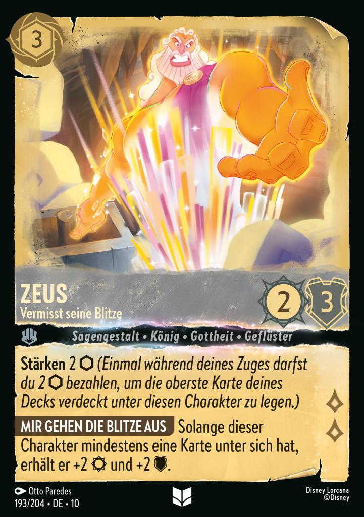 Zeus - Vermisst seine Blitze