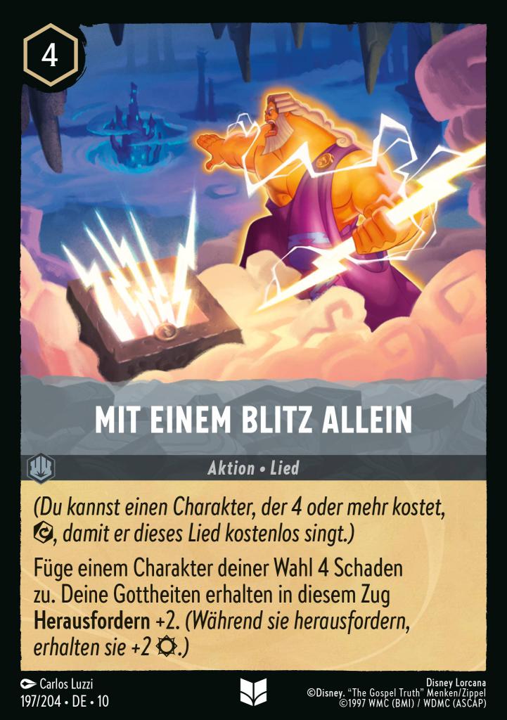 Mit einem Blitz allein