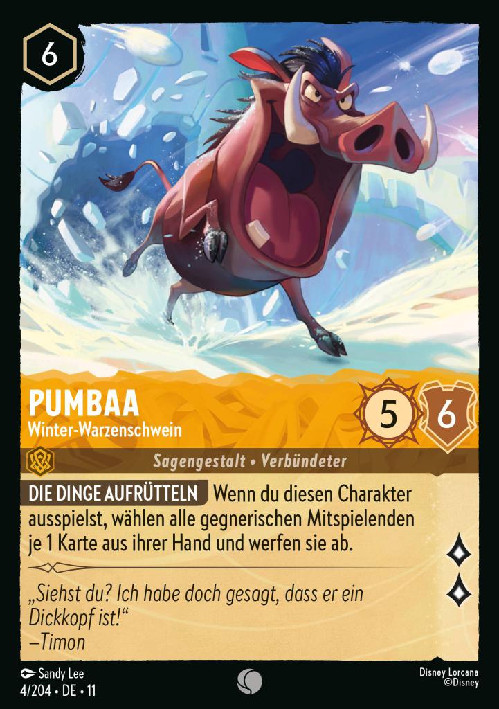 Pumbaa - Winter-Warzenschwein