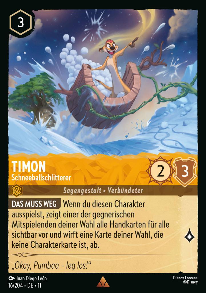 Timon - Schneeballschlitterer