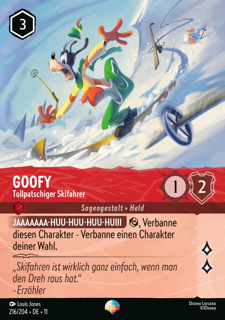 Goofy - Tollpatschiger Skifahrer