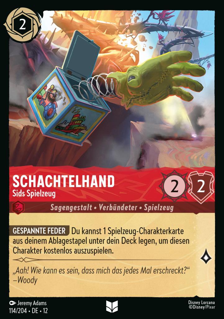Schachtelhand - Sids Spielzeug