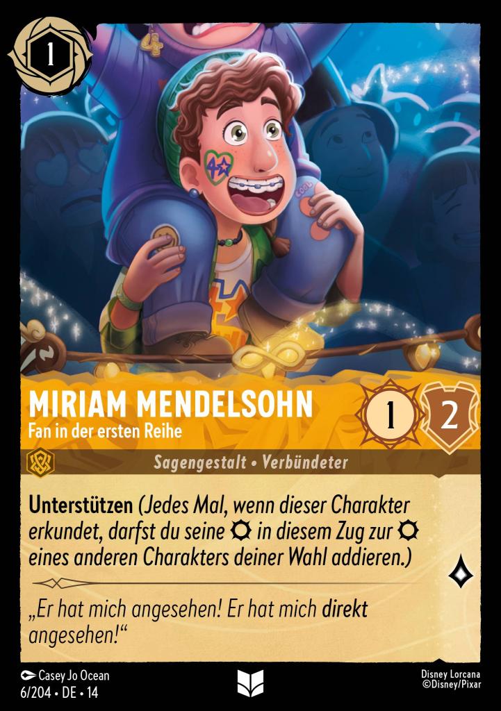 Miriam Mendelsohn - Fan in der ersten Reihe