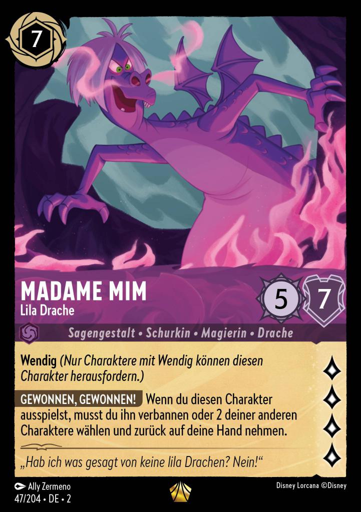 Madame Mim - Lila Drache