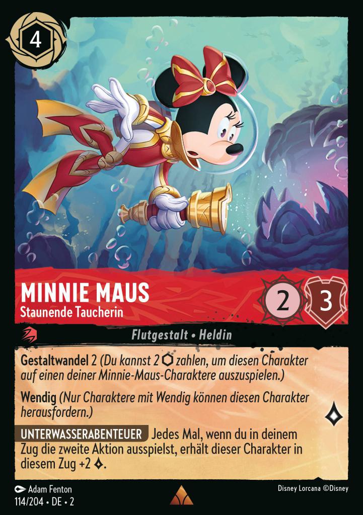 Minnie Maus - Staunende Taucherin