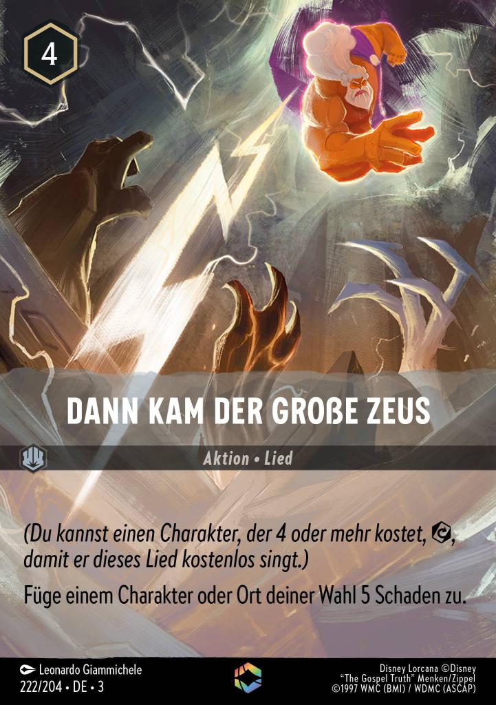 Dann kam der große Zeus