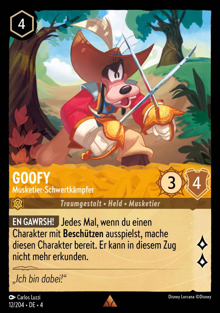 Goofy - Musketier-Schwertkämpfer