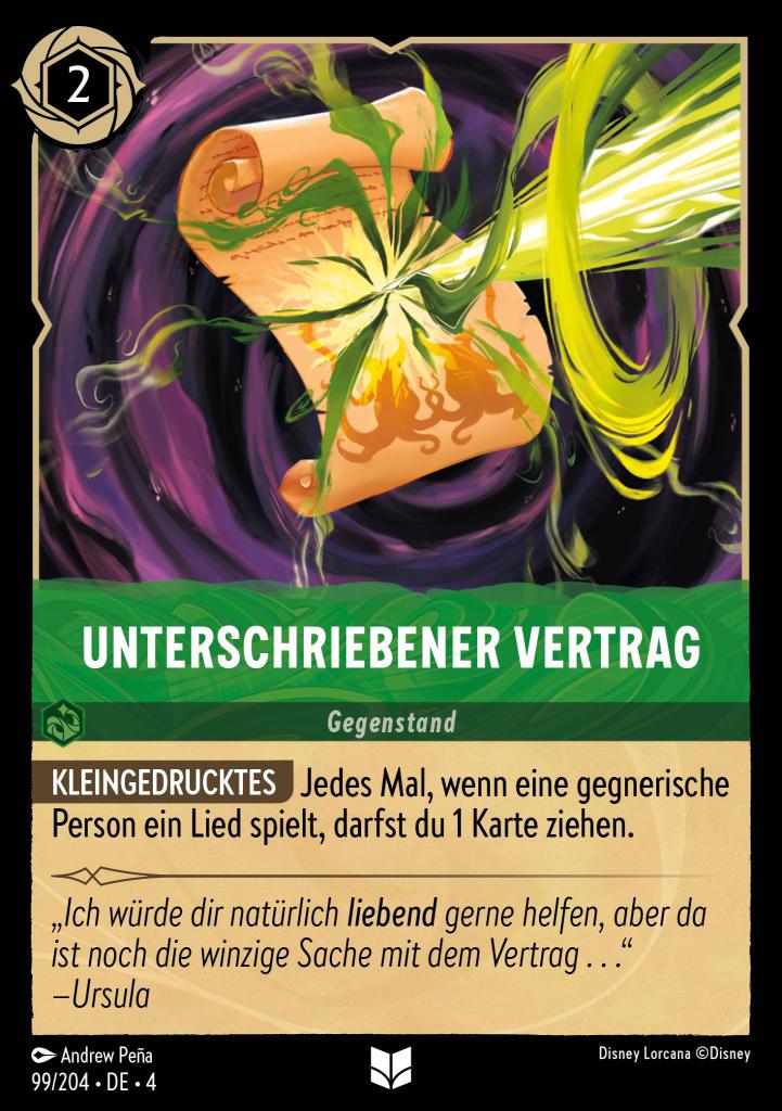 Unterschriebener Vertrag
