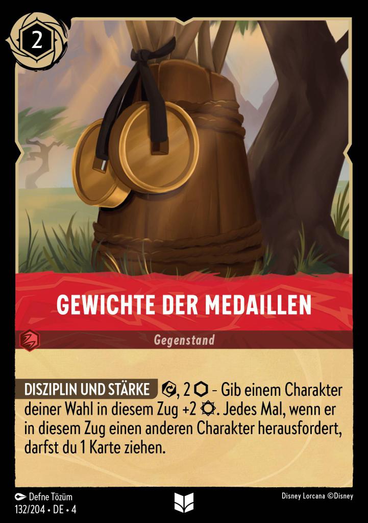 Gewichte der Medaillen
