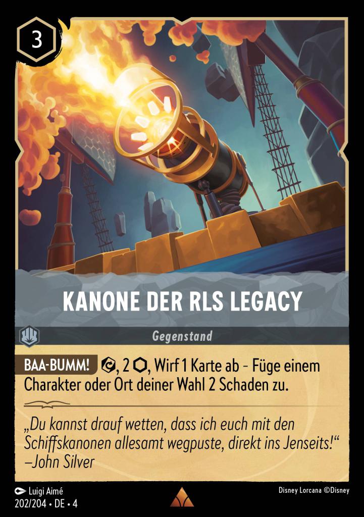Kanone der RLS Legacy