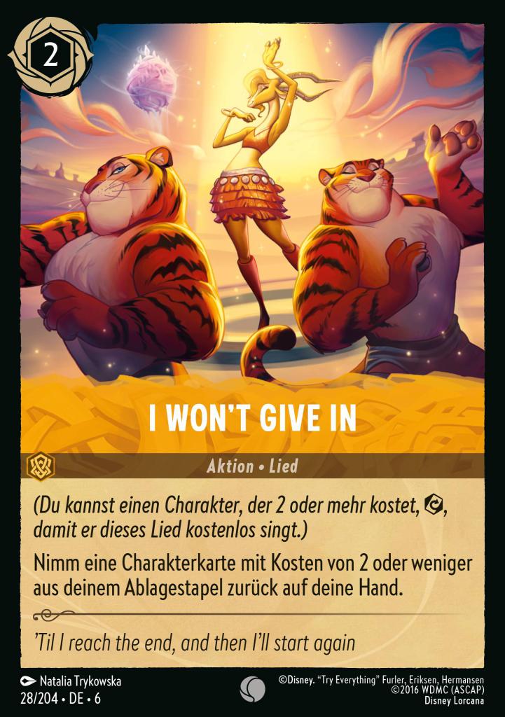 I Won't Give In