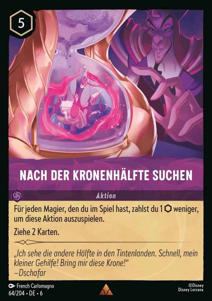 Nach der Kronenhälfte suchen