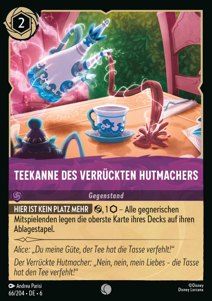 Teekanne des verrückten Hutmachers .