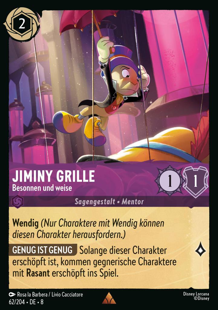 Jiminy Grille - Besonnen und weise