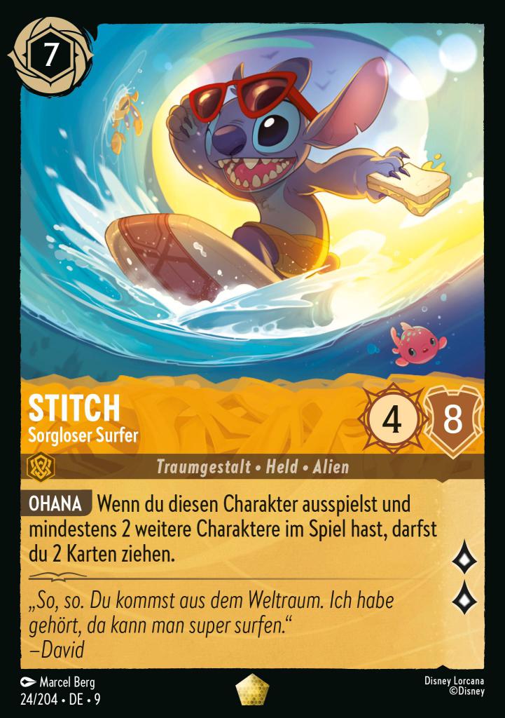Stitch - Sorgloser Surfer