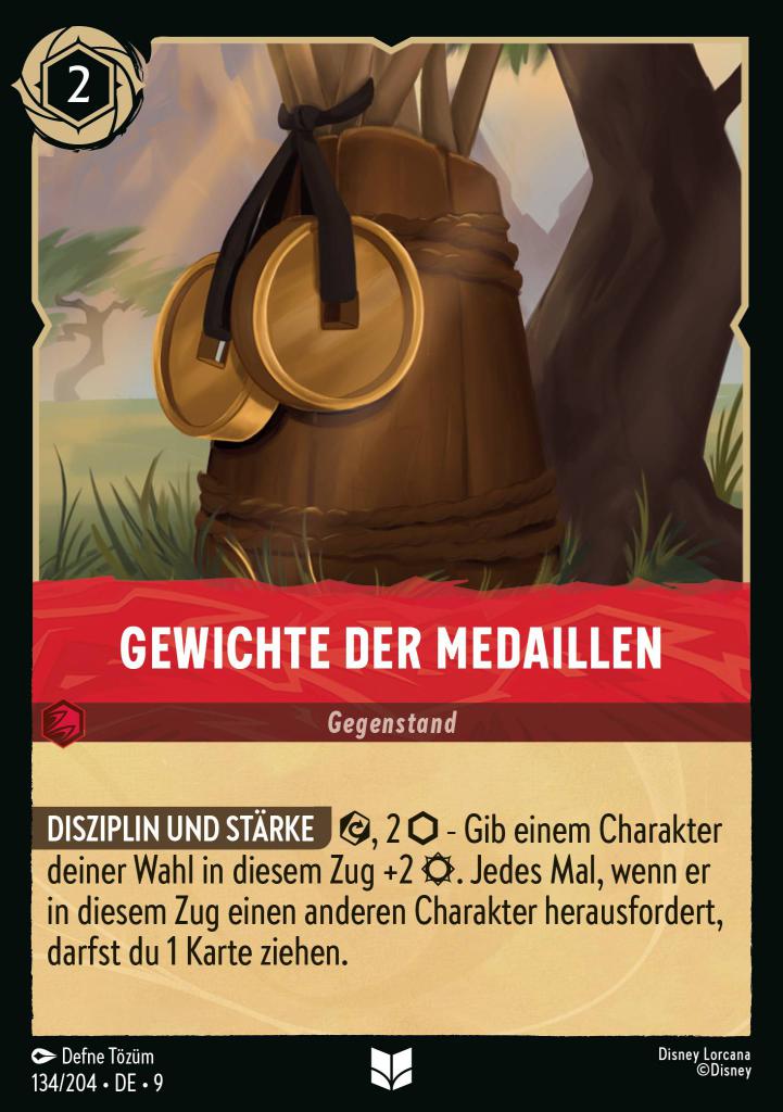 Gewichte der Medaillen