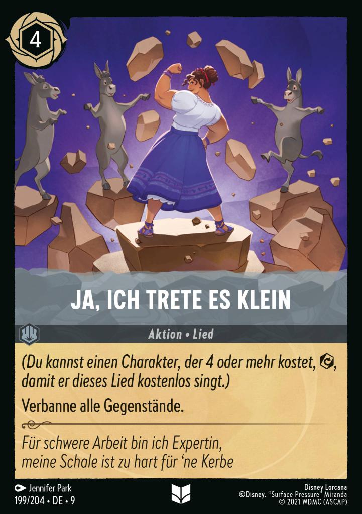 Ja, ich trete es klein