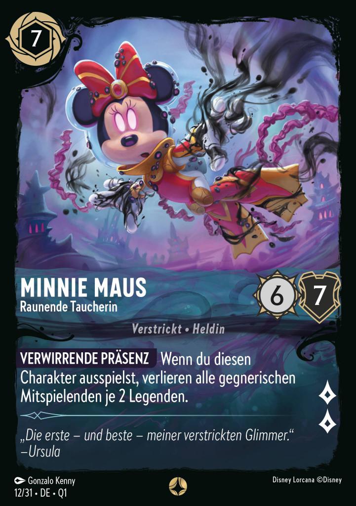 Minnie Maus - Raunende Taucherin