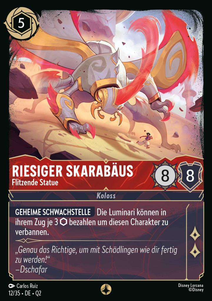 Riesiger Skarabäus - Flitzende Statue